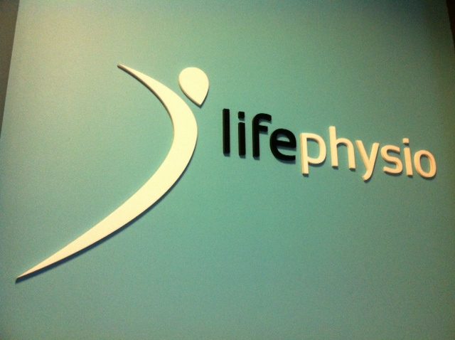 Life Physio laser cut sign
