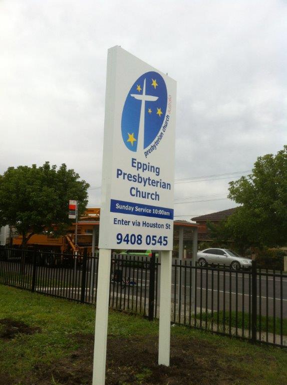 Church pylon sign