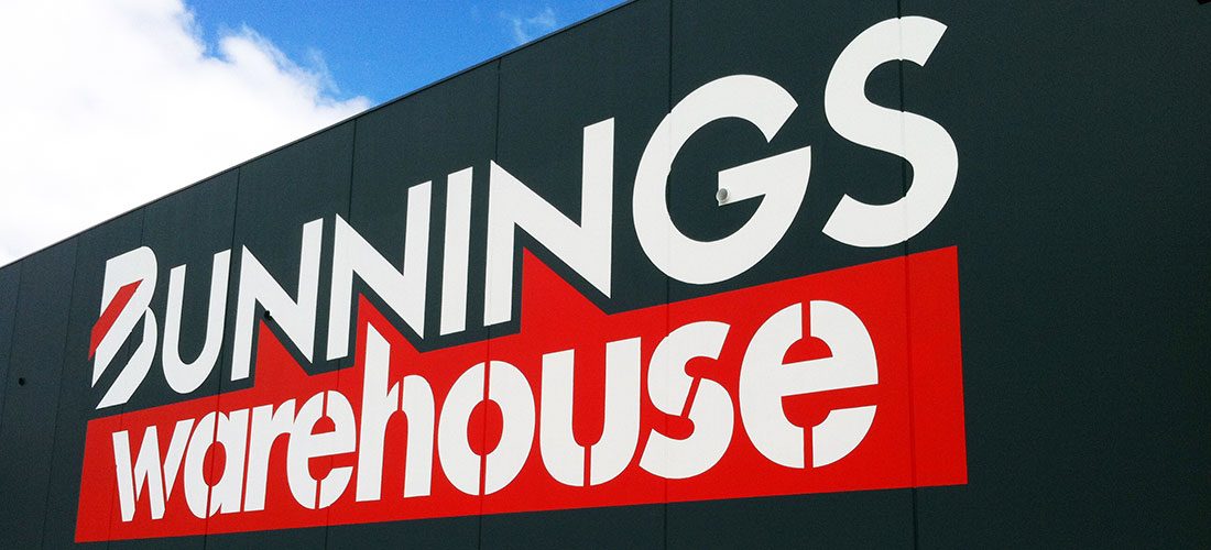 Bunnings Warehouse building fascia