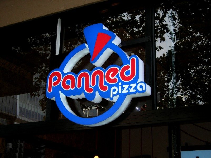 Panned Pizza 3D sign